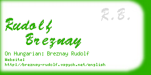 rudolf breznay business card